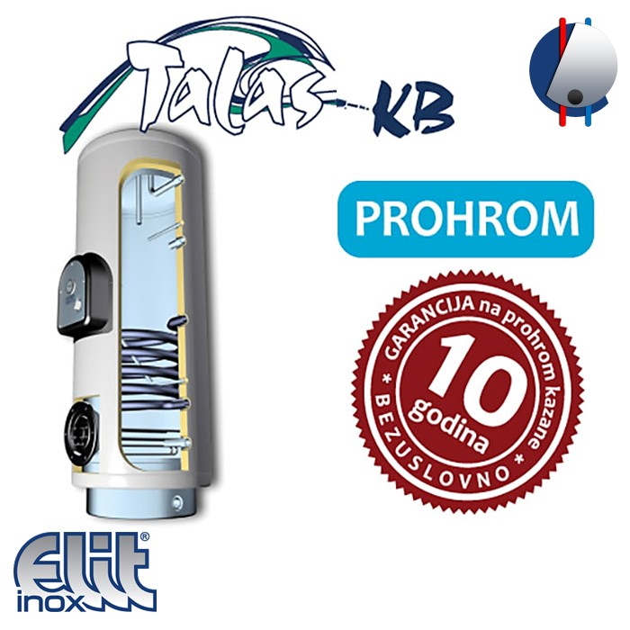 Bojler 200L kombinovani podni Talas KB200 inox ELIT INOX