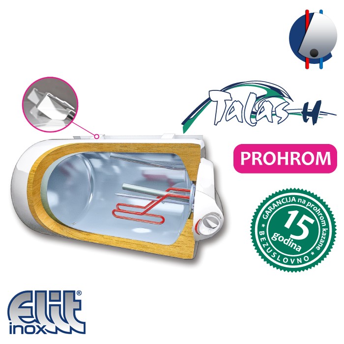 Bojler 50L Talas M50H desni inox ELIT INOX